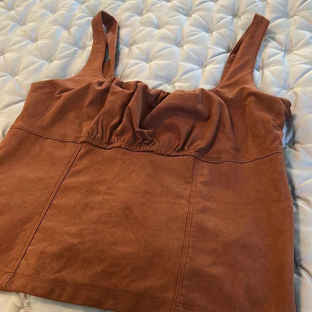 Pilcro byAnthropologie Vegan suede corset tank - Picture 5 of 6